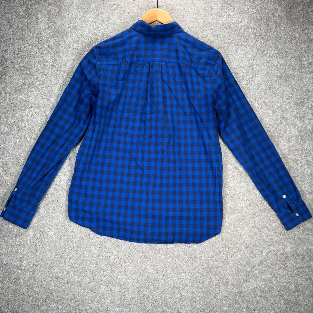 Ralph Lauren Boys XL 18-20 Blue Gingham Plaid Button Down Shirt Long Sleeve